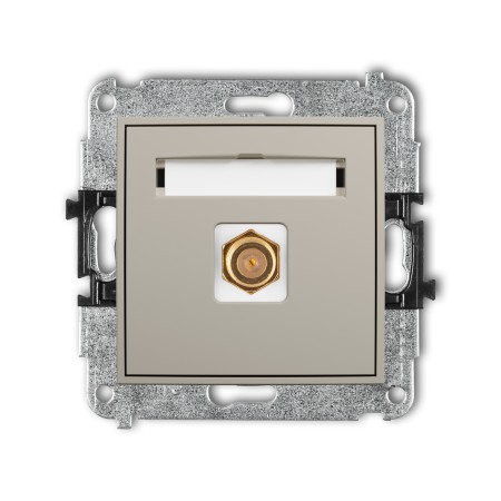 Karlik ICON Mechanizm gniazda antenowego pojedynczego typu F (SAT) pozłacany 60IGF-1.1