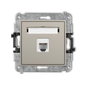 Karlik ICON Mechanizm gniazda telefonicznego pojedynczego 1xRJ11, 4-stykowy, beznarzędziowe 60IGT-1