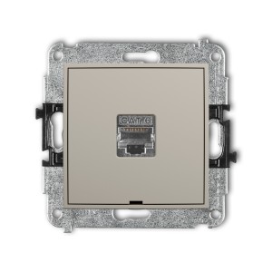 Karlik ICON Mechanizm gniazda komputerowego pojedynczego 1xRJ45, kat. 5e, ekranowany, 8-stykowy, bez pola opisowego 60IGKBO-1e