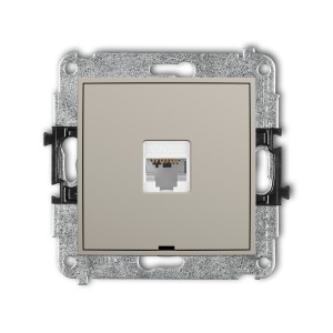 Karlik ICON Mechanizm gniazda komputerowego pojedynczego 1xRJ45, kat. 6, 8-stykowy, bez pola opisowego 60IGKBO-3