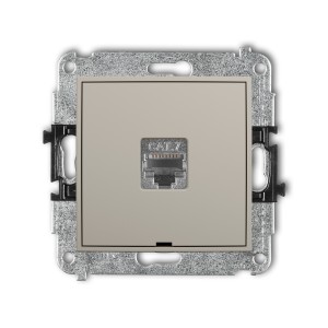 Karlik ICON Mechanizm gniazda komputerowego pojedynczego 1xRJ45, kat. 7, ekranowany, 8-stykowy, bez pola opisowego 60IGKBO-9