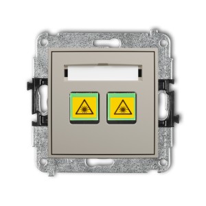 Karlik ICON Mechanizm gniazda światłowodowego/optycznego podwójnego 60IGOP-2