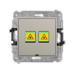 Karlik ICON Mechanizm gniazda światłowodowego/optycznego podwójnego, bez pola opisowego 60IGOPBO-2
