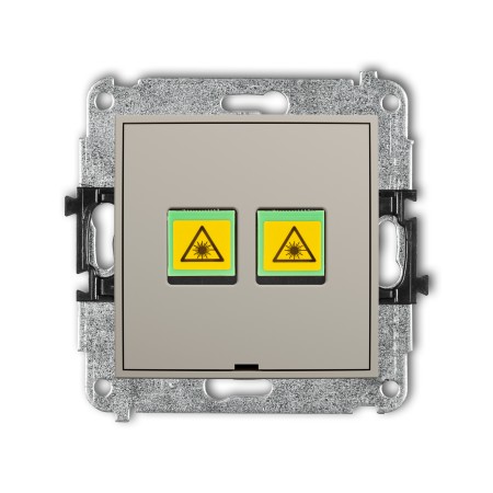 Karlik ICON Mechanizm gniazda światłowodowego/optycznego podwójnego, bez pola opisowego 60IGOPBO-2