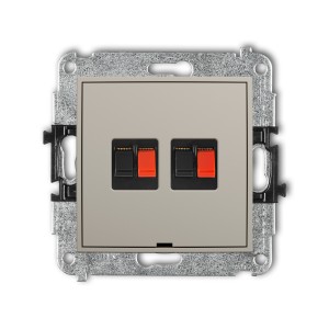Karlik ICON Mechanizm gniazda głośnikowego podwójnego, bez pola opisowego 60IGGBO-2