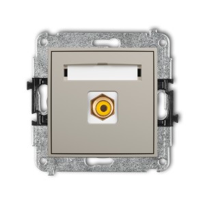 Karlik ICON Mechanizm gniazda pojedynczego RCA (typu cinch - żółty, pozłacany) 60IGRCA-1