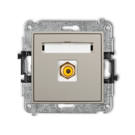 Karlik ICON Mechanizm gniazda pojedynczego RCA (typu cinch - żółty, pozłacany) 60IGRCA-1
