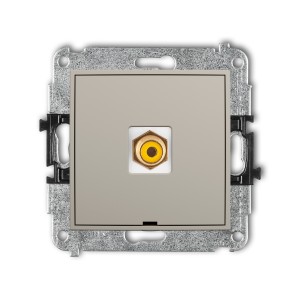 Karlik ICON Mechanizm gniazda pojedynczego RCA, bez pola opisowego (typu cinch - żółty, pozłacany) 60IGRCABO-1