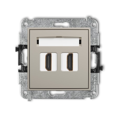 Karlik ICON Mechanizm gniazda podwójnego HDMI 2.0, 4K 60IHDMI-4