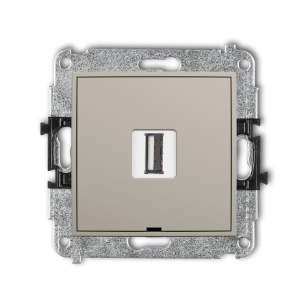 Karlik ICON Mechanizm gniazda pojedynczego USB A-A 2.0, bez pola opisowego 60IGUSBBO-1