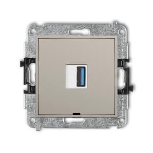 Karlik ICON Mechanizm gniazda pojedynczego USB A-A 3.0, bez pola opisowego 60IGUSBBO-5
