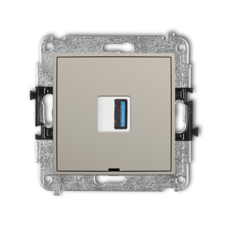 Karlik ICON Mechanizm gniazda pojedynczego USB A-A 3.0, bez pola opisowego 60IGUSBBO-5