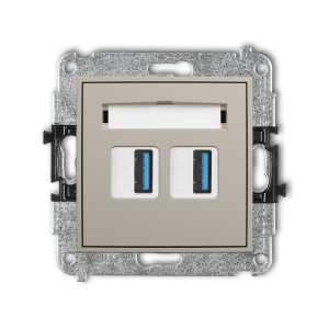 Karlik ICON Mechanizm gniazda podwójnego 2xUSB A-A 3.0 60IGUSB-6