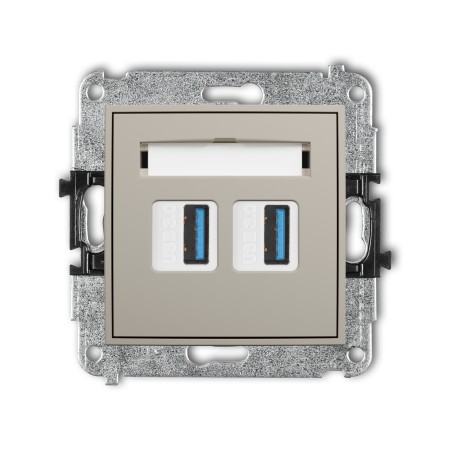 Karlik ICON Mechanizm gniazda podwójnego 2xUSB A-A 3.0 60IGUSB-6