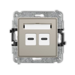 Karlik ICON Mechanizm gniazda podwójnego 2xUSB C-C 60IGUSB-8