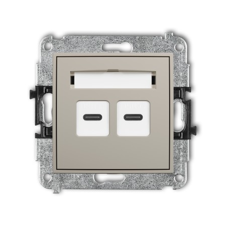 Karlik ICON Mechanizm gniazda podwójnego 2xUSB C-C 60IGUSB-8