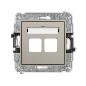 Karlik ICON Mechanizm gniazda multimedialnego podwójnego bez modułu (standard Keystone) 60IGM-2P