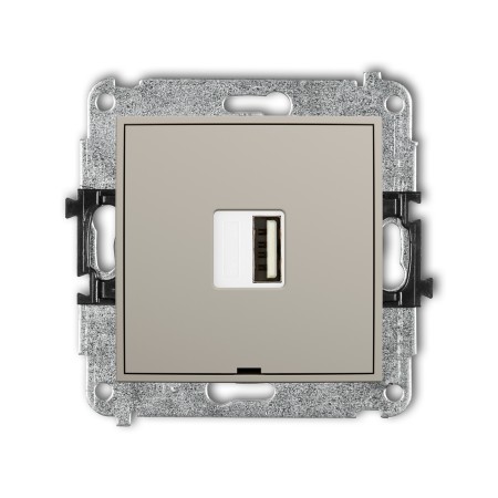 Karlik ICON Mechanizm ładowarki USB pojedynczej USB A, 10W max., 5V, 2A, bez pola opisowego 60ICUSBBO-3