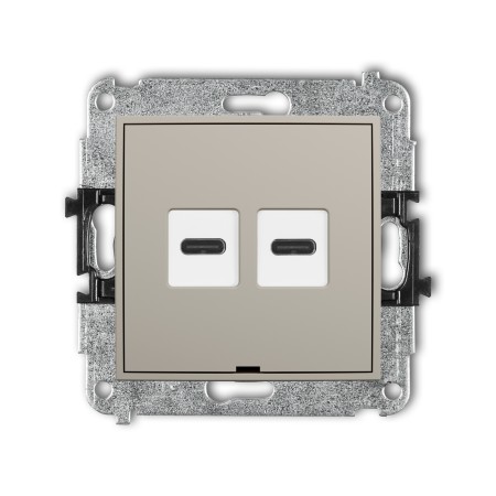 Karlik ICON Mechanizm ładowarki USB podwójnej 2xUSB C, 20W max., bez pola opisowego 60ICUSBBO-7