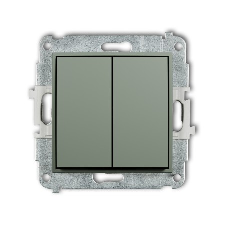 Karlik ICON Mechanizm łącznika zwiernego, świecznikowego (dwa klawisze bez piktogramów, wspólne zasilanie) 61IWP-44.1