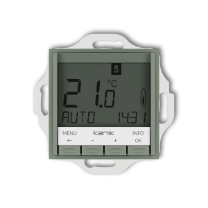 Karlik ICON Mechanizm uniwersalnego elektronicznego tygodniowego regulatora temperatury (podświetlenie niebieskie) 61IRT-3.2