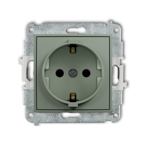 Karlik ICON Mechanizm gniazda pojedynczego z uziemieniem SCHUKO 2P+Z (przesłony torów prądowych) 61IGP-1sp