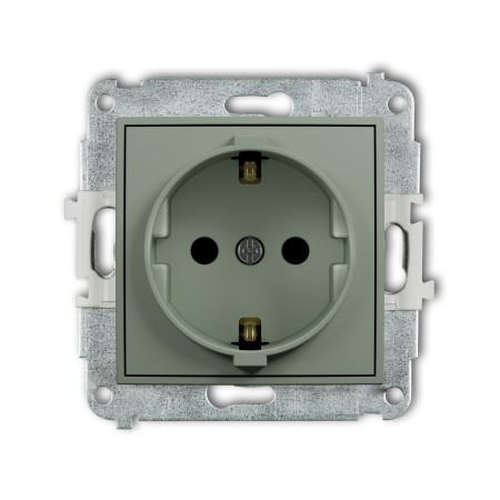 Karlik ICON Mechanizm gniazda pojedynczego z uziemieniem SCHUKO 2P+Z (przesłony torów prądowych) 61IGP-1sp