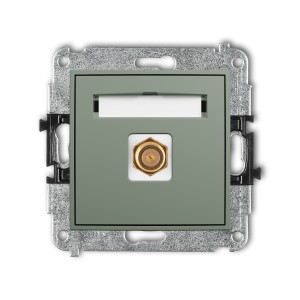 Karlik ICON Mechanizm gniazda antenowego pojedynczego typu F (SAT) pozłacany 61IGF-1.1