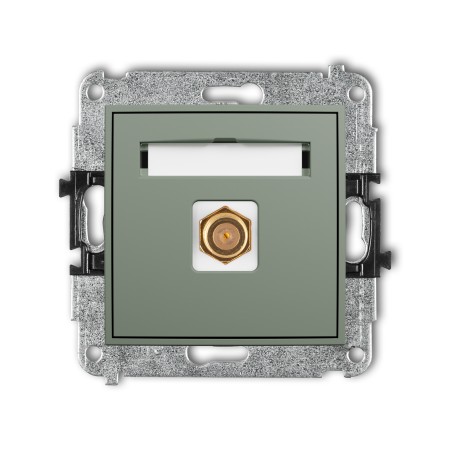 Karlik ICON Mechanizm gniazda antenowego pojedynczego typu F (SAT) pozłacany 61IGF-1.1