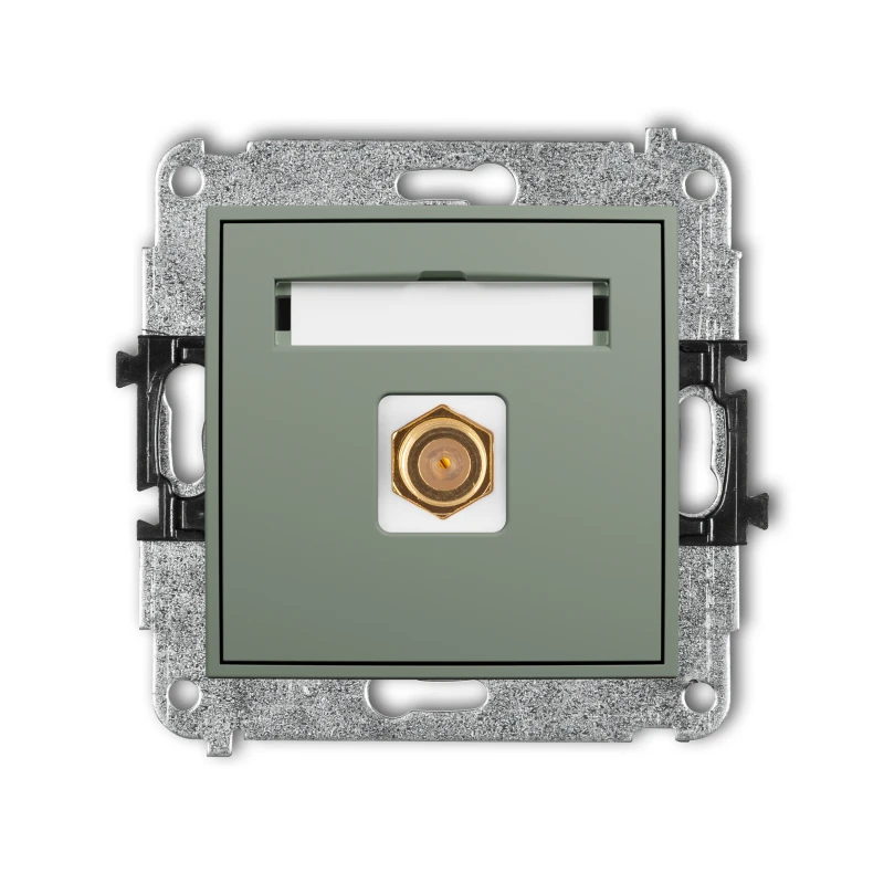 Karlik ICON Mechanizm gniazda antenowego pojedynczego typu F (SAT) pozłacany 61IGF-1.1