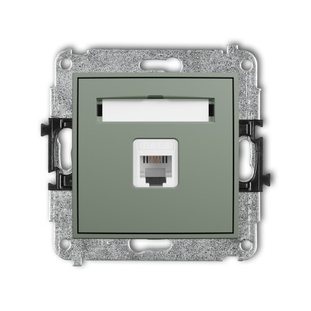 Karlik ICON Mechanizm gniazda telefonicznego pojedynczego 1xRJ11, 4-stykowy, beznarzędziowe 61IGT-1