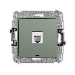 Karlik ICON Mechanizm gniazda telefonicznego pojedynczego 1xRJ11, 4-stykowy, beznarzędziowe, bez pola opisowego 61IGTBO-1