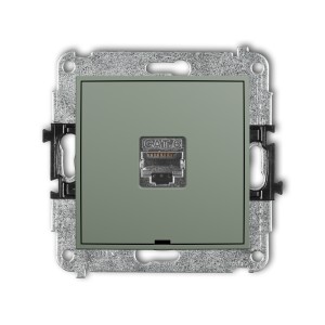 Karlik ICON Mechanizm gniazda komputerowego pojedynczego 1xRJ45, kat. 6, ekranowany, 8-stykowy, bez pola opisowego 61IGKBO-5