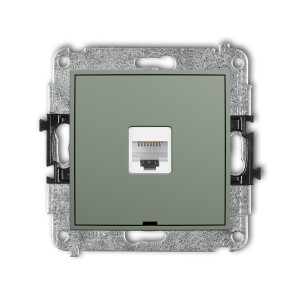 Karlik ICON Mechanizm gniazda komputerowego pojedynczego 1xRJ45, kat. 6A, 8-stykowy, bez pola opisowego 61IGKBO-7