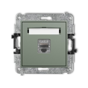 Karlik ICON Mechanizm gniazda komputerowego pojedynczego 1xRJ45, kat. 8, ekranowany, 8-stykowy 61IGK-11