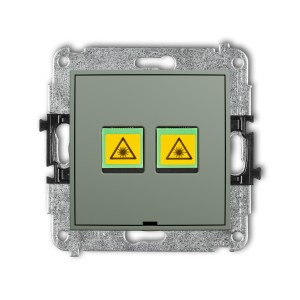 Karlik ICON Mechanizm gniazda światłowodowego/optycznego podwójnego, bez pola opisowego 61IGOPBO-2