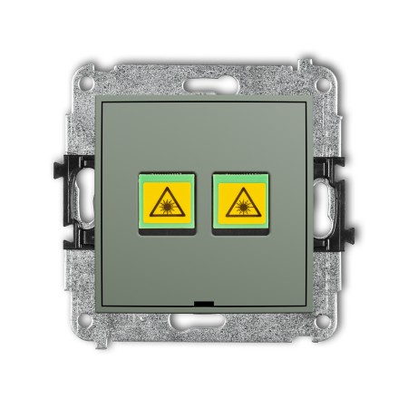 Karlik ICON Mechanizm gniazda światłowodowego/optycznego podwójnego, bez pola opisowego 61IGOPBO-2