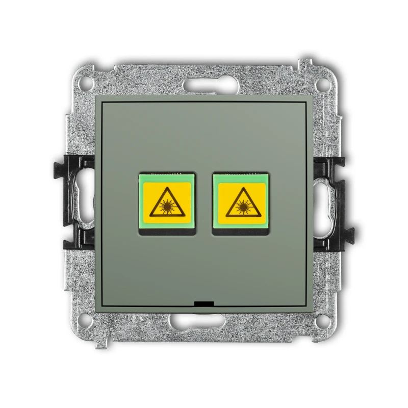 Karlik ICON Mechanizm gniazda światłowodowego/optycznego podwójnego, bez pola opisowego 61IGOPBO-2