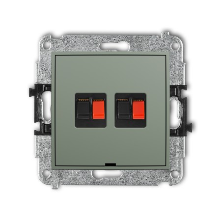 Karlik ICON Mechanizm gniazda głośnikowego podwójnego, bez pola opisowego 61IGGBO-2