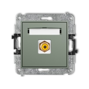 Karlik ICON Mechanizm gniazda pojedynczego RCA (typu cinch - żółty, pozłacany) 61IGRCA-1