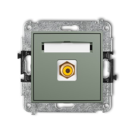 Karlik ICON Mechanizm gniazda pojedynczego RCA (typu cinch - żółty, pozłacany) 61IGRCA-1