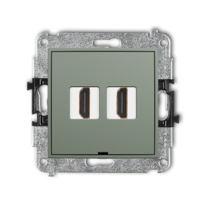 Karlik ICON Mechanizm gniazda podwójnego HDMI 2.0, 4K, bez pola opisowego 61IHDMIBO-4