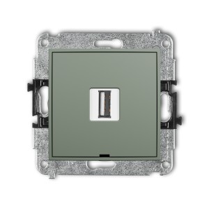 Karlik ICON Mechanizm gniazda pojedynczego USB A-A 2.0, bez pola opisowego 61IGUSBBO-1