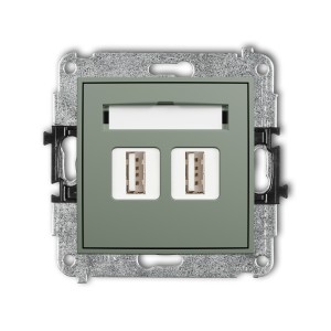 Karlik ICON Mechanizm gniazda podwójnego 2xUSB A-A 2.0 61IGUSB-2