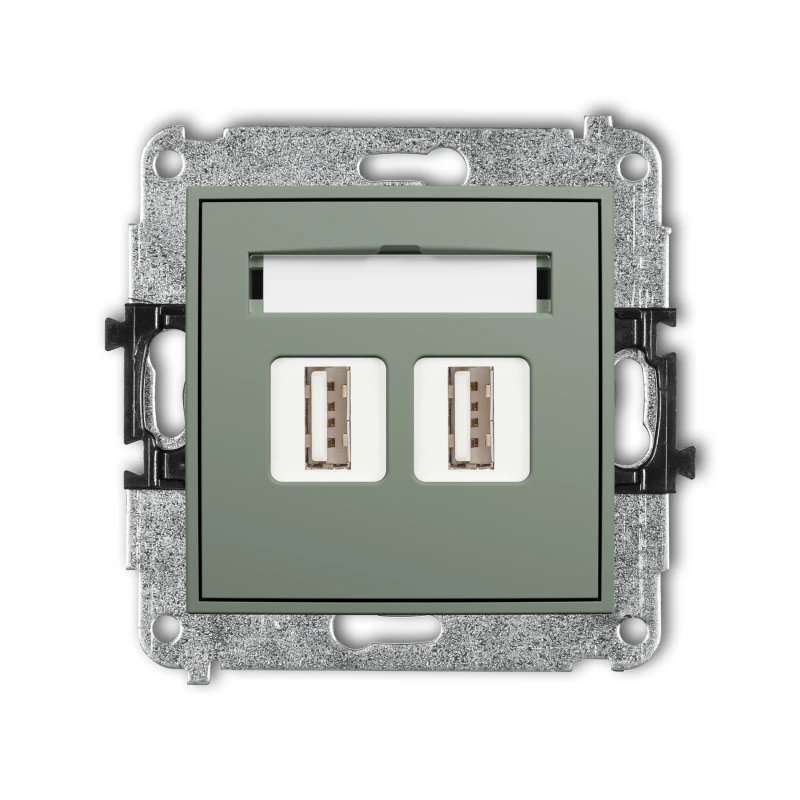 Karlik ICON Mechanizm gniazda podwójnego 2xUSB A-A 2.0 61IGUSB-2