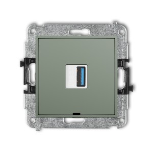 Karlik ICON Mechanizm gniazda pojedynczego USB A-A 3.0, bez pola opisowego 61IGUSBBO-5