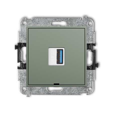Karlik ICON Mechanizm gniazda pojedynczego USB A-A 3.0, bez pola opisowego 61IGUSBBO-5