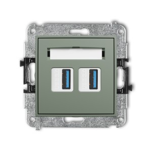Karlik ICON Mechanizm gniazda podwójnego 2xUSB A-A 3.0 61IGUSB-6