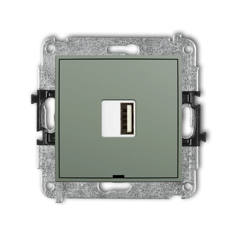 Karlik ICON Mechanizm ładowarki USB pojedynczej USB A, 10W max., 5V, 2A, bez pola opisowego 61ICUSBBO-3