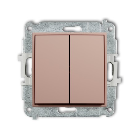 Karlik ICON Mechanizm łącznika zwiernego, świecznikowego (dwa klawisze bez piktogramów, wspólne zasilanie) 62IWP-44.1